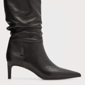 NEW Brunello Cucinelli Slouchy Leather Mid Boots